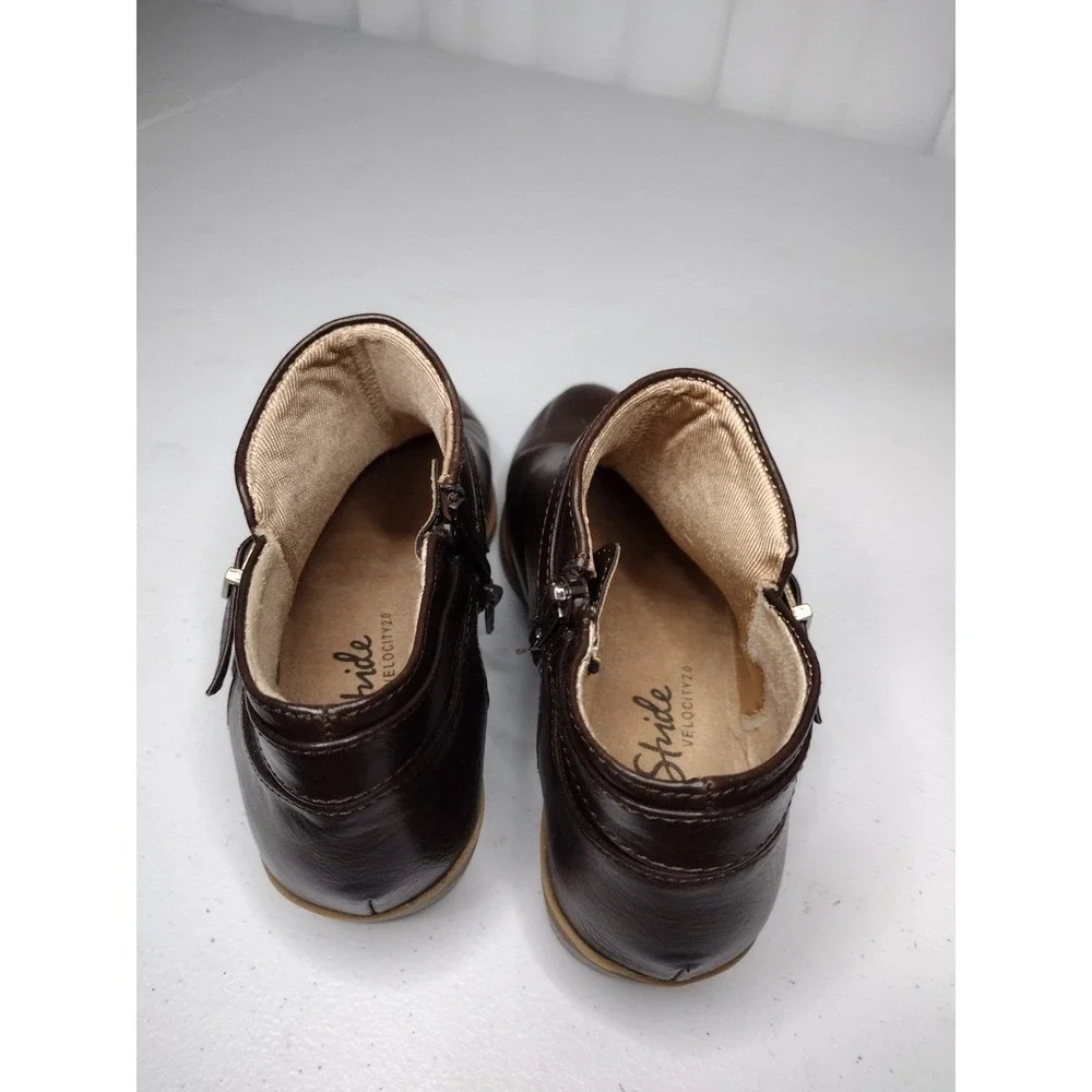 Stride By LifeStride Women's Brown Buckle Ankle Boots Size 6.5M Comfort Flex